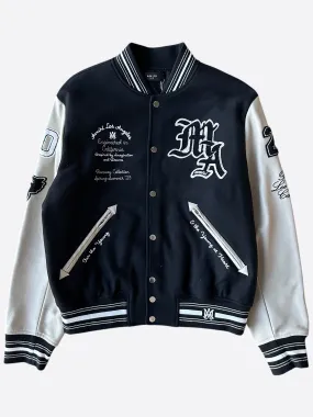 Amiri Black & White Imagination Varsity Jacket