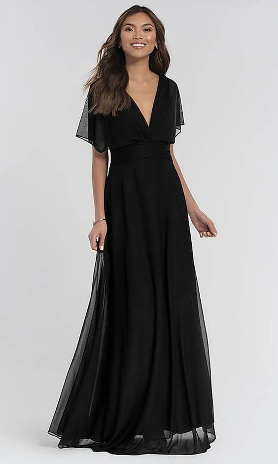 Black V-Neck Gown