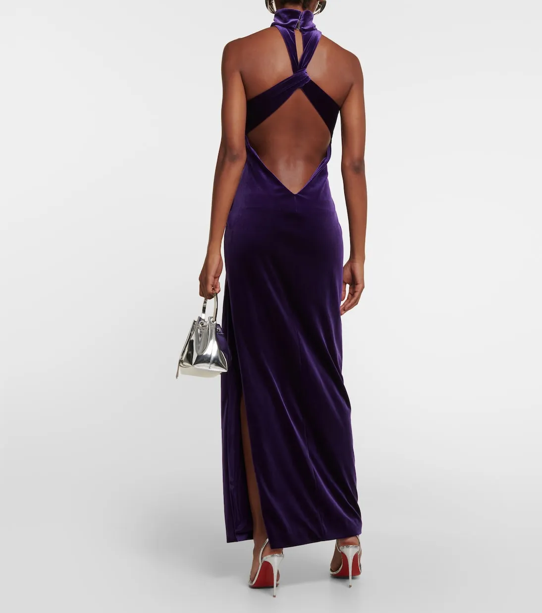 Cleveland Galvan Velvet Dress, Purple