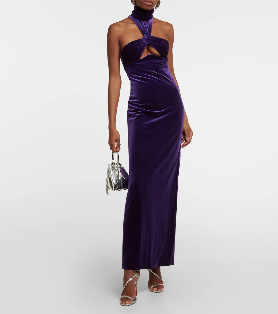 Cleveland Galvan Velvet Dress, Purple