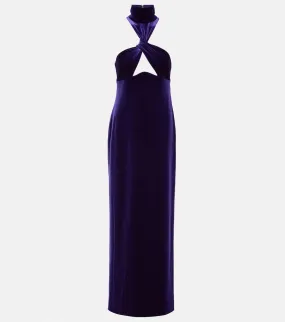 Cleveland Galvan Velvet Dress, Purple