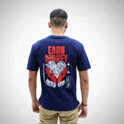 Demon Wear's "Earn Money" Heartless Skull Graphic T-Shirt Combo Pack Of 3 for Him