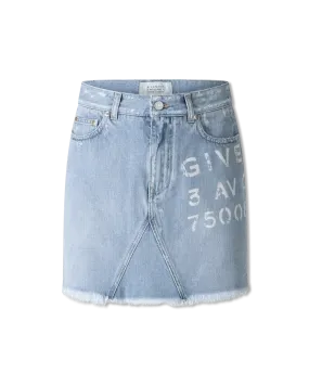 Denim Mini Skirt With Logo