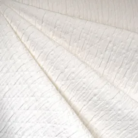 Diamond Quilt Textured Cotton Jacquard Solid Vanilla