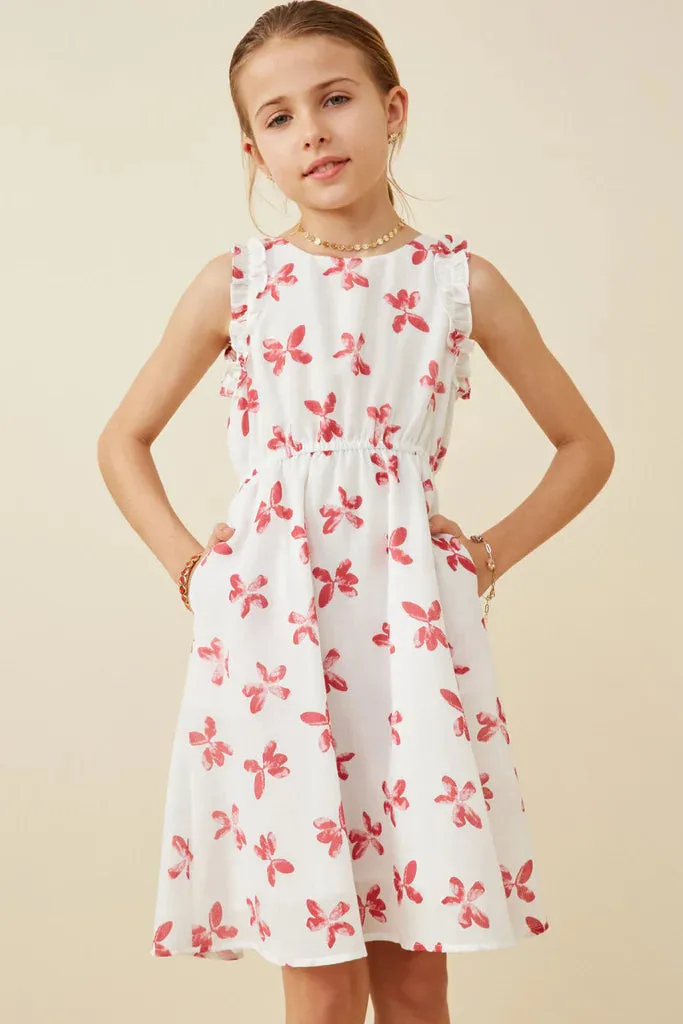 Floral Ruffled Tank Dress