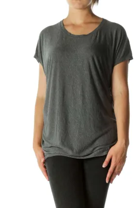 Gray Asymmetric Relaxed T-shirt