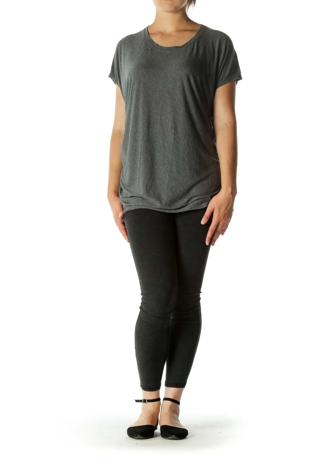 Gray Asymmetric Relaxed T-shirt