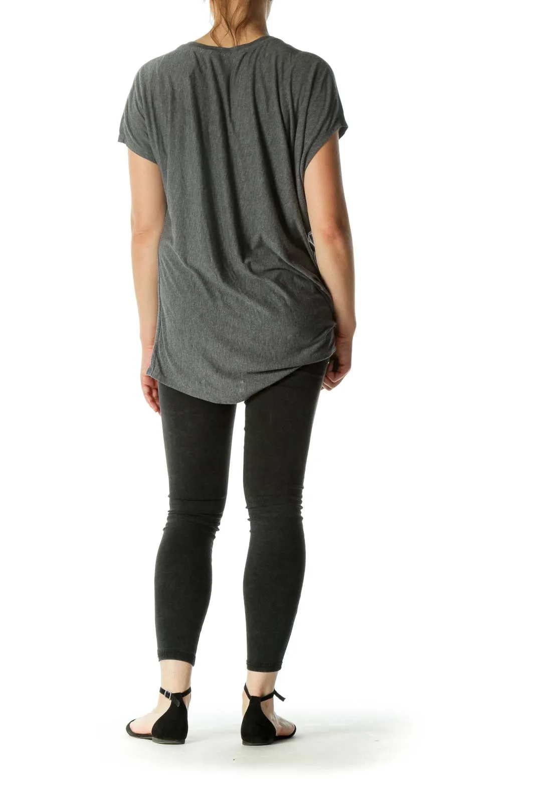 Gray Asymmetric Relaxed T-shirt