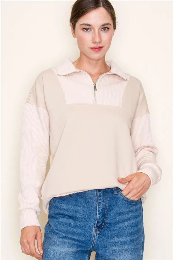 Knit Half Zip Collared Tops - 3 Colors! - FINAL SALE