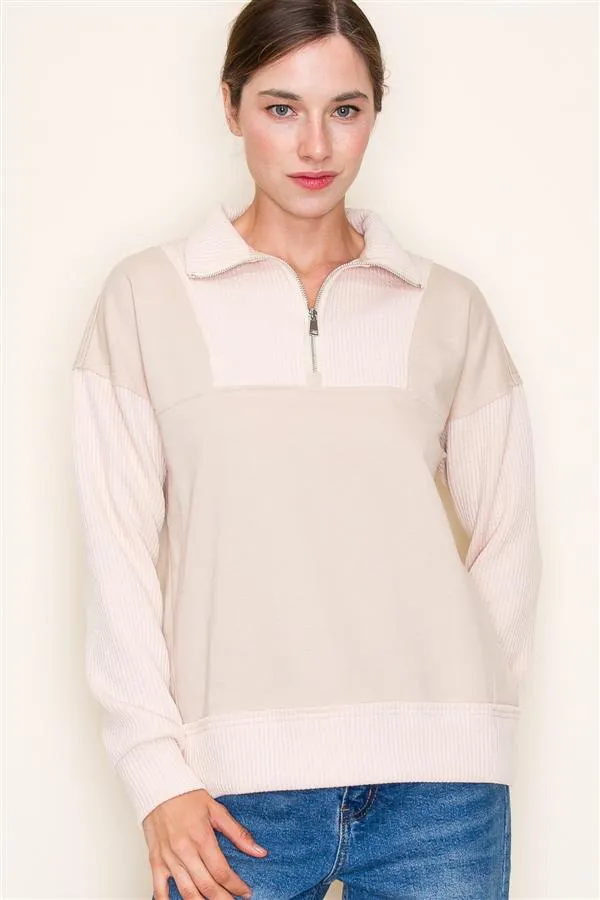 Knit Half Zip Collared Tops - 3 Colors! - FINAL SALE