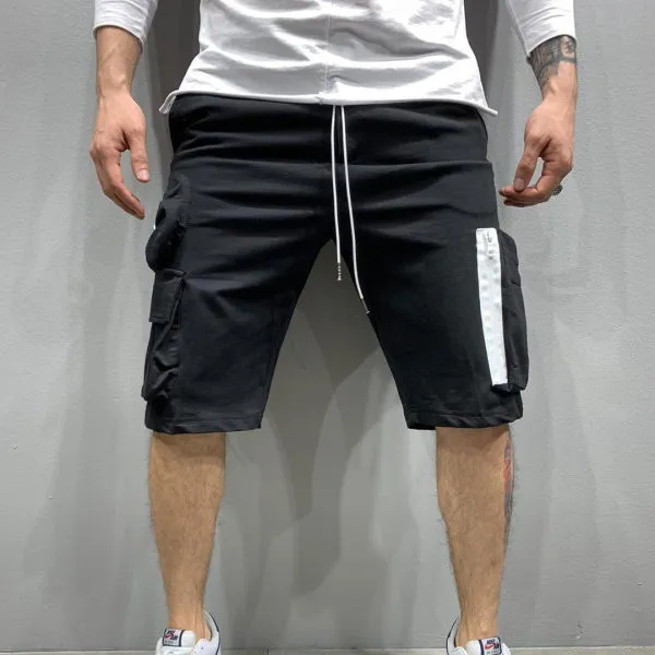 Men's Casual Multi-Pocket Loose Straight Tool Shorts