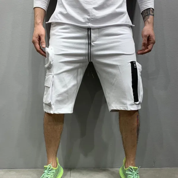 Men's Casual Multi-Pocket Loose Straight Tool Shorts