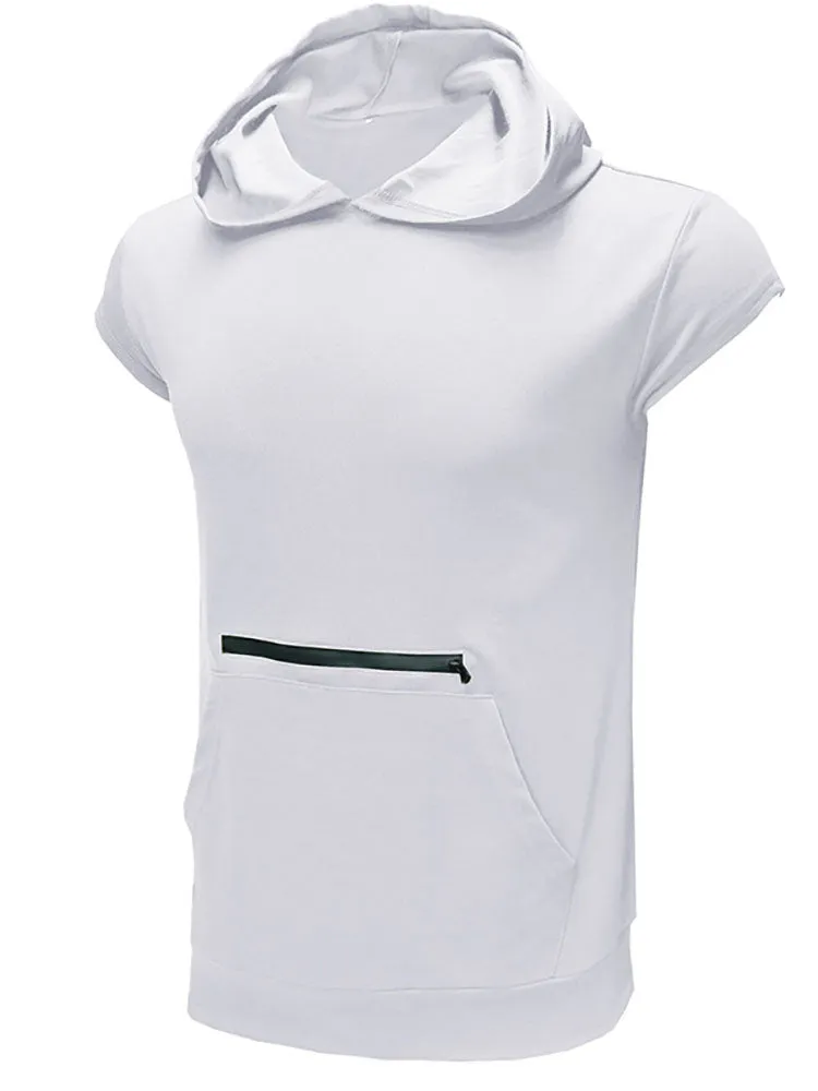 Mens Short Sleeve Hooded Pullovers