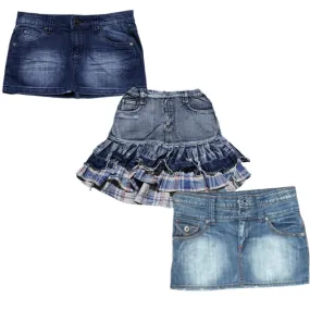 MIX DENIM MINI SKIRTS Y2K