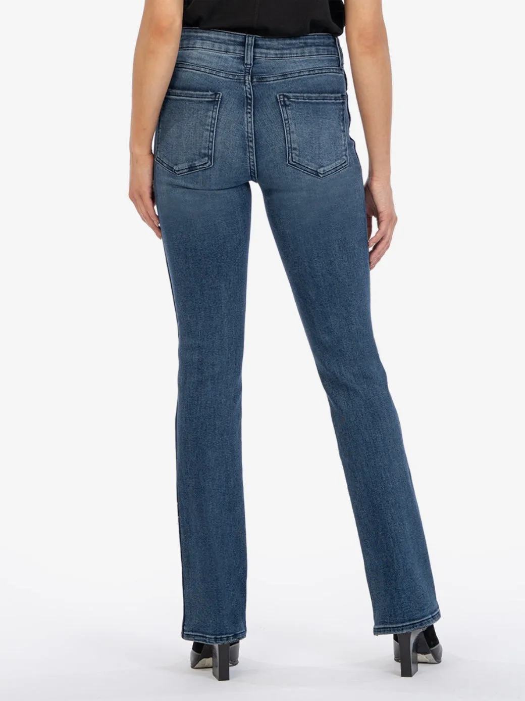 Natalie High Rise Fab Ab Bootcut - Ethical with Dark Stone Wash