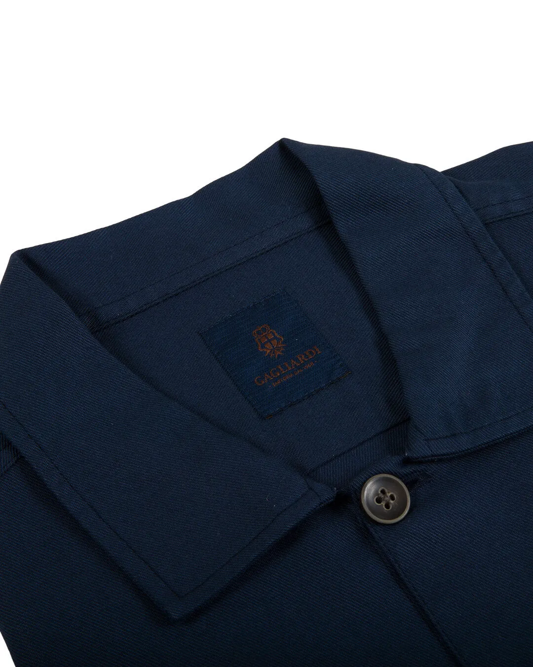 Navy Tencel Blend Overshirt