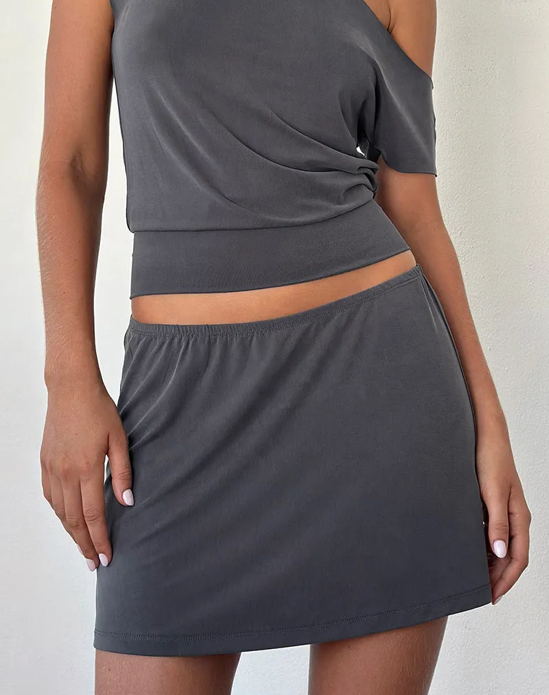 Nidya Mini Skirt in Dark Grey