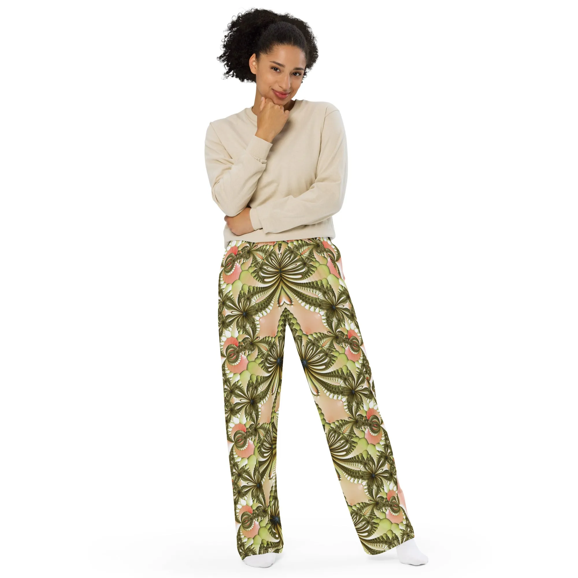 "Wild Lily" Collection - Designer Unisex Wide Leg Pants