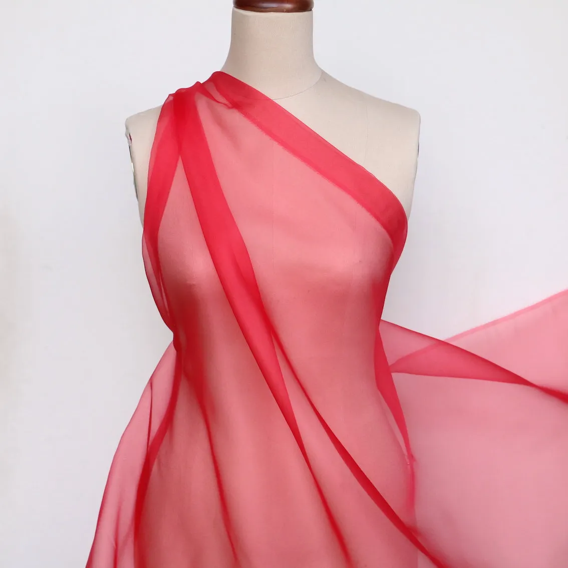 Red Silk Organza