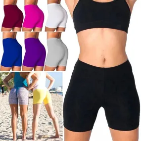 Summer Thin Fitness Shorts Push Up Women Sexy Gym Biker