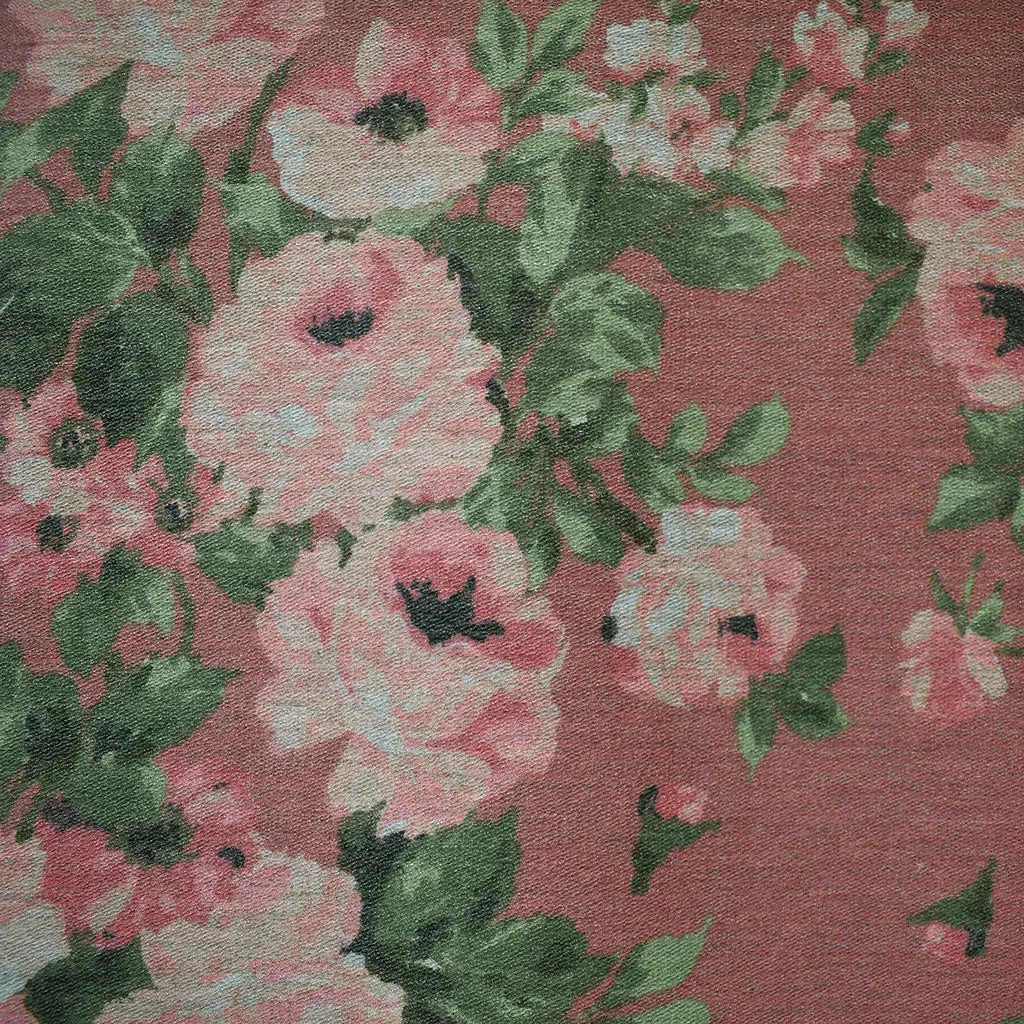 Vintage Garden Rose Jersey French Terry Mauve