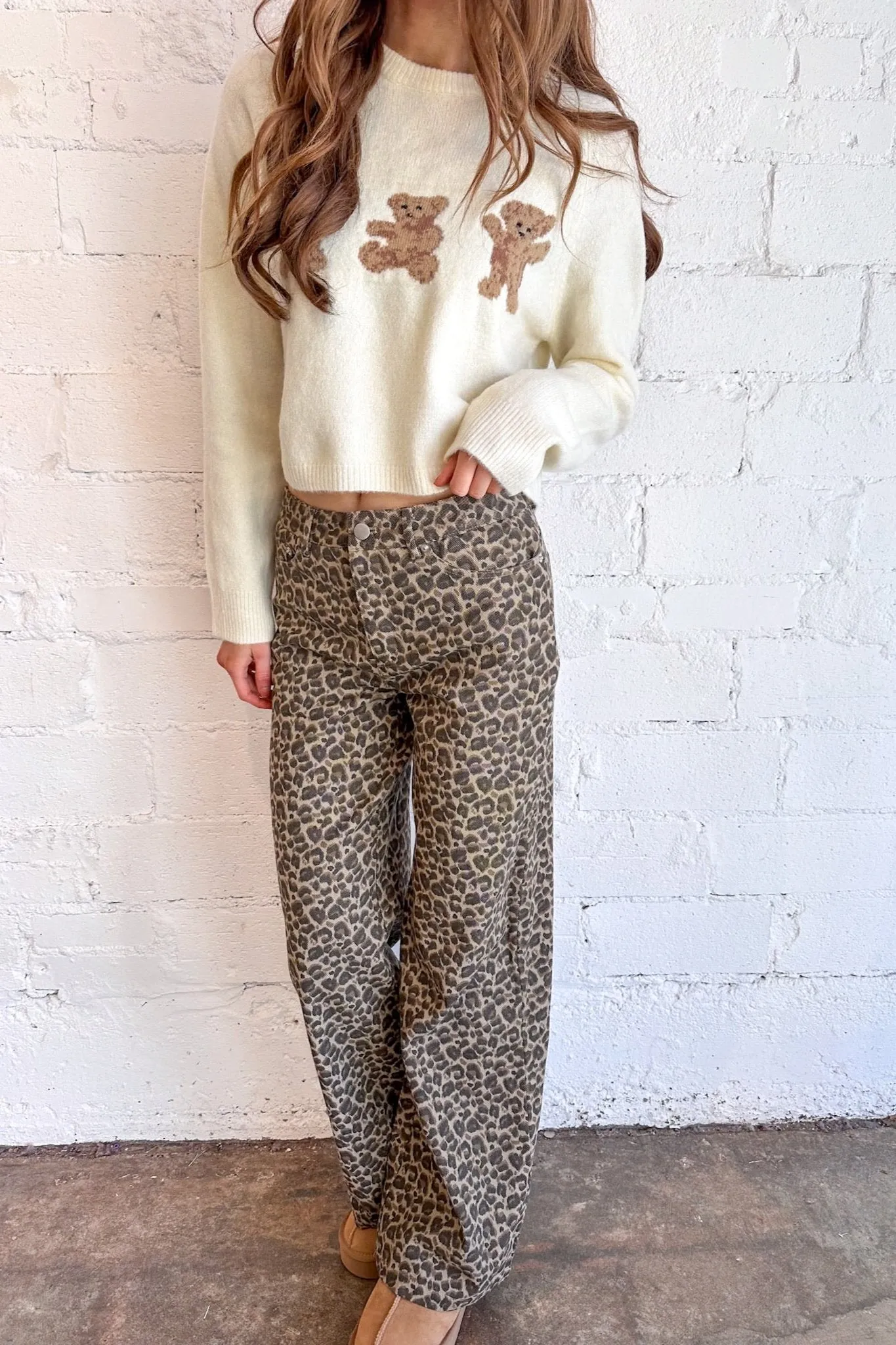 Wide Leg Leopard Pants