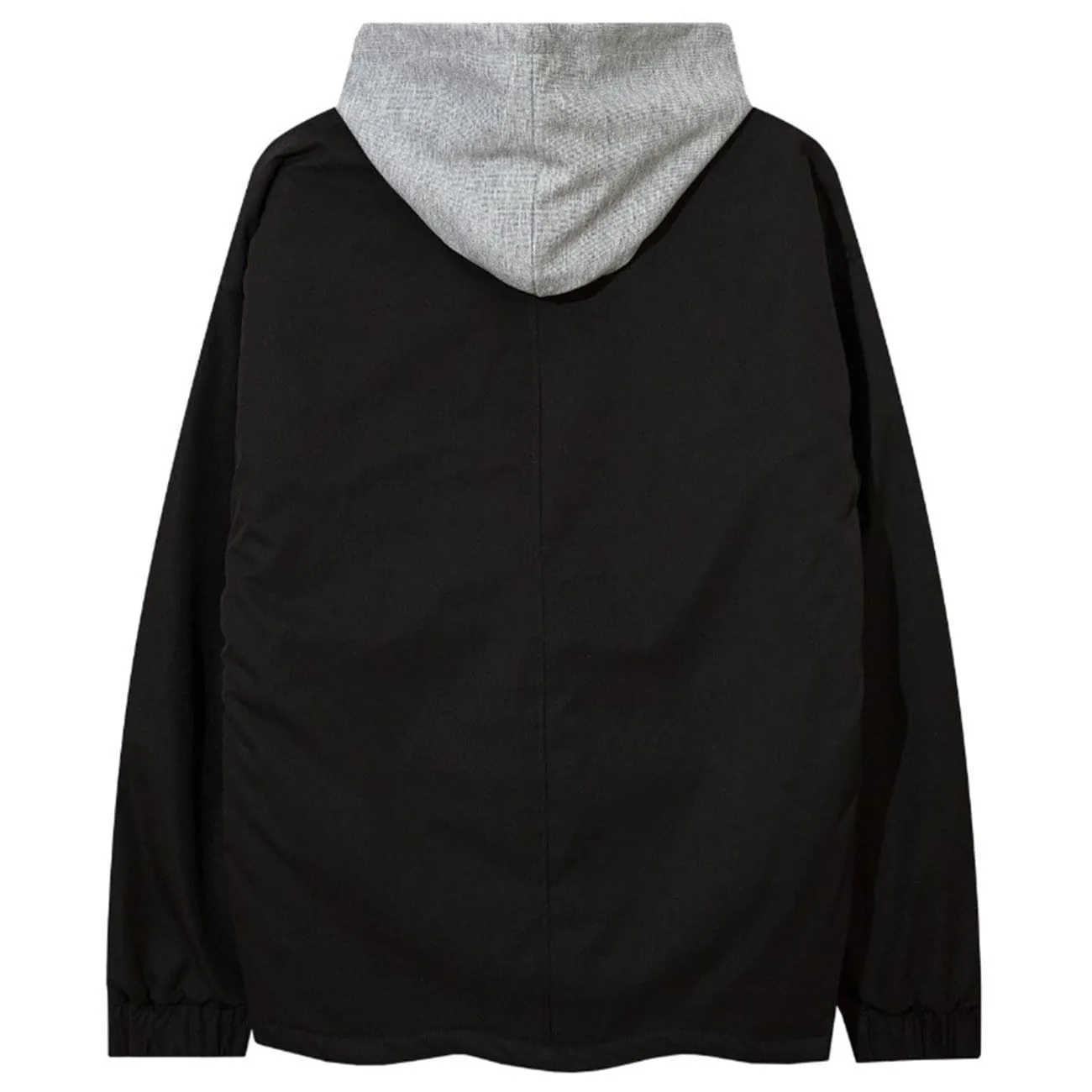 WLS Dark Double Patchwork Hooded Winter Coat