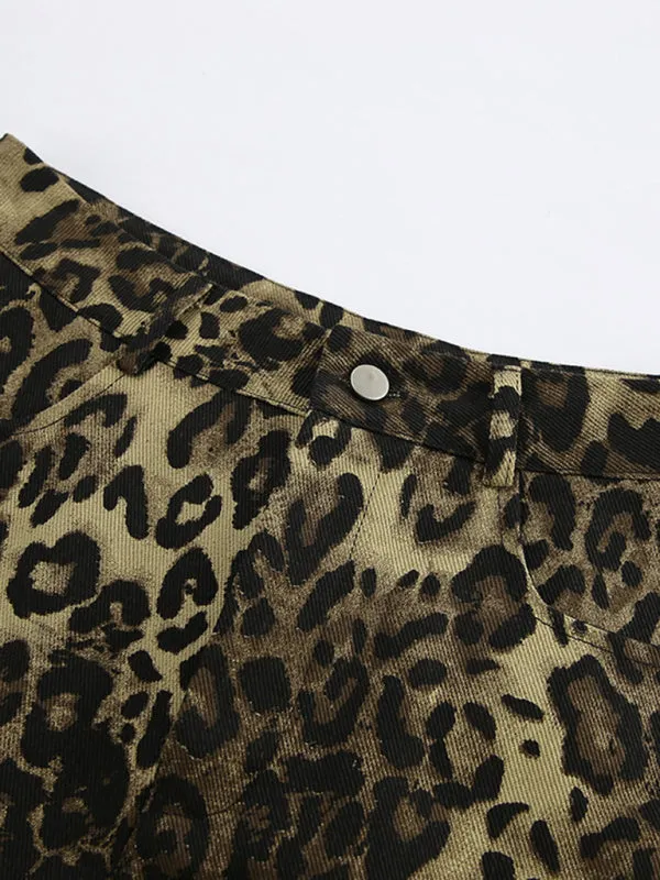 Women's Leopard Print Shorts for Beach Days